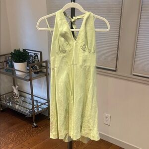 Saks Fifth Avenue Light Green Halter Dress